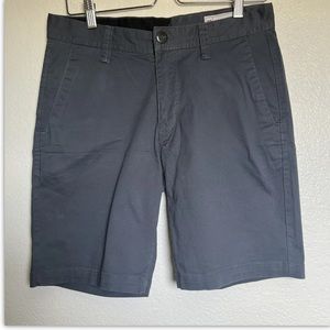 VOLCOM True to This Chino Blue Cotton Twill Skater Shorts 30